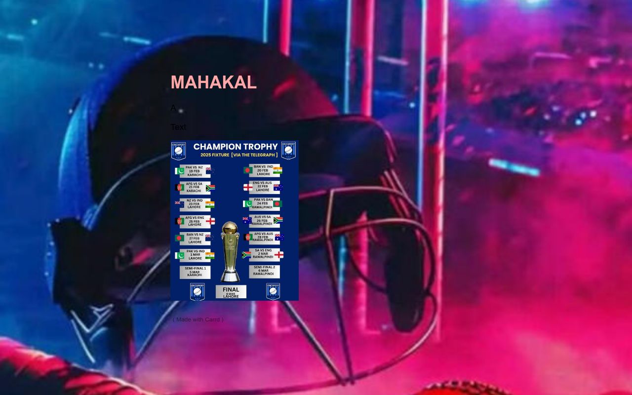 Carrd profile picture for @mahakal